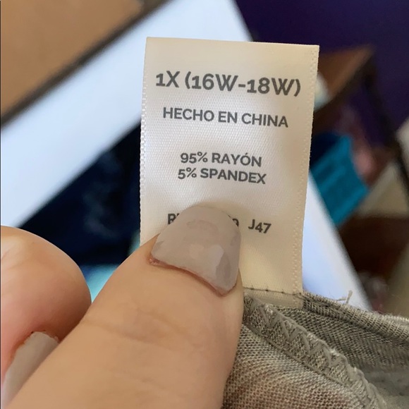 Gray Embroidered Flutter Sleeve Blouse - Picture 5 of 5